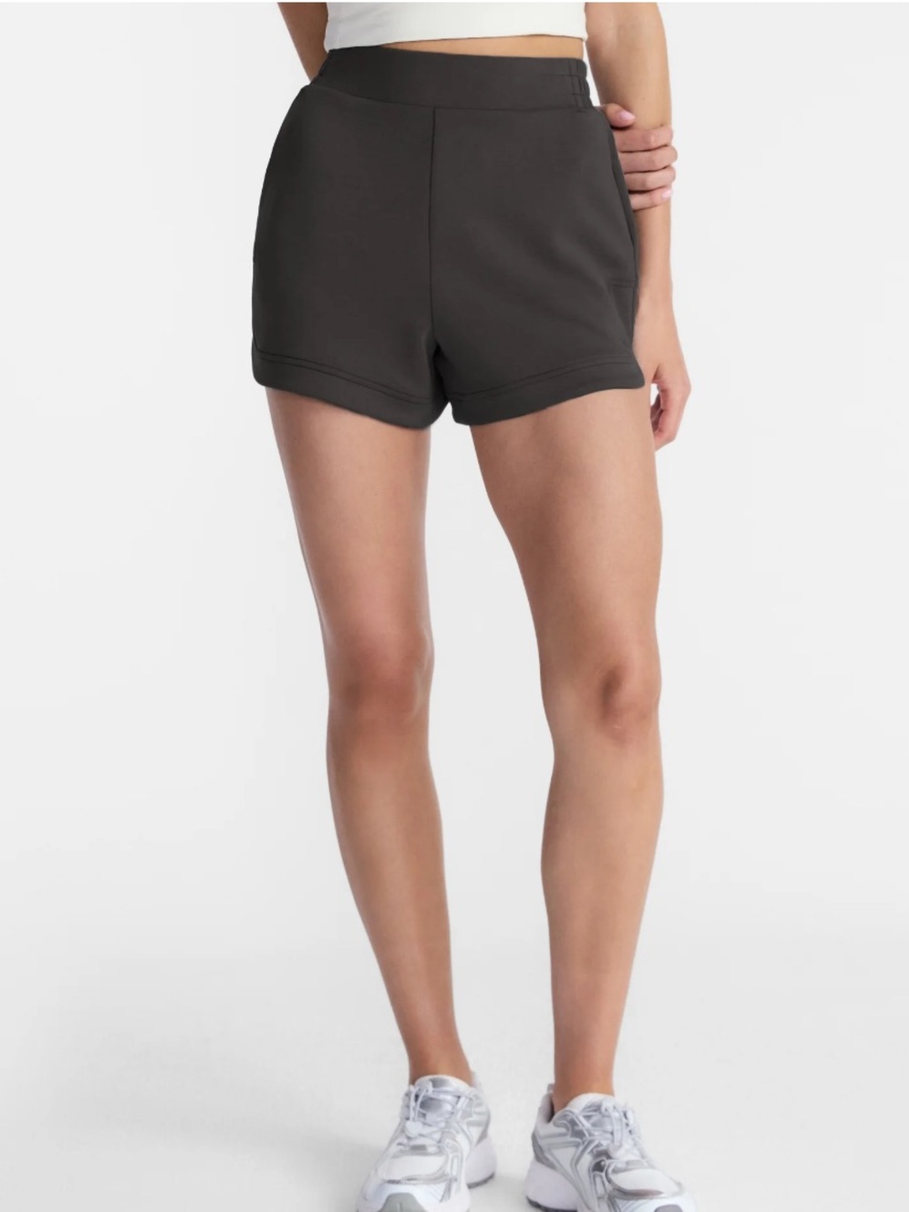 Avia Dark Gray High-Waist Athletic Shorts